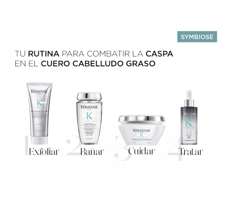Rutina de cuidado capilar Symbiose para combatir la caspa si tienes el cuero cabelludo graso