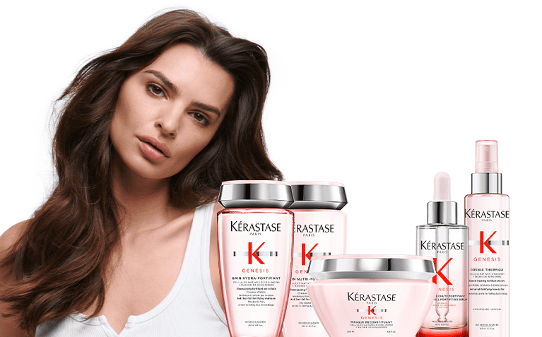 Modelo Kerastase  Genesis y su cuidado capilar dual Anti-Caida