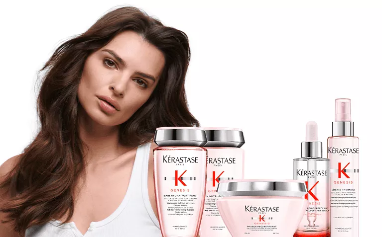 Modelo Kerastase Genesis y su cuidado capilar dual Anti-Caida