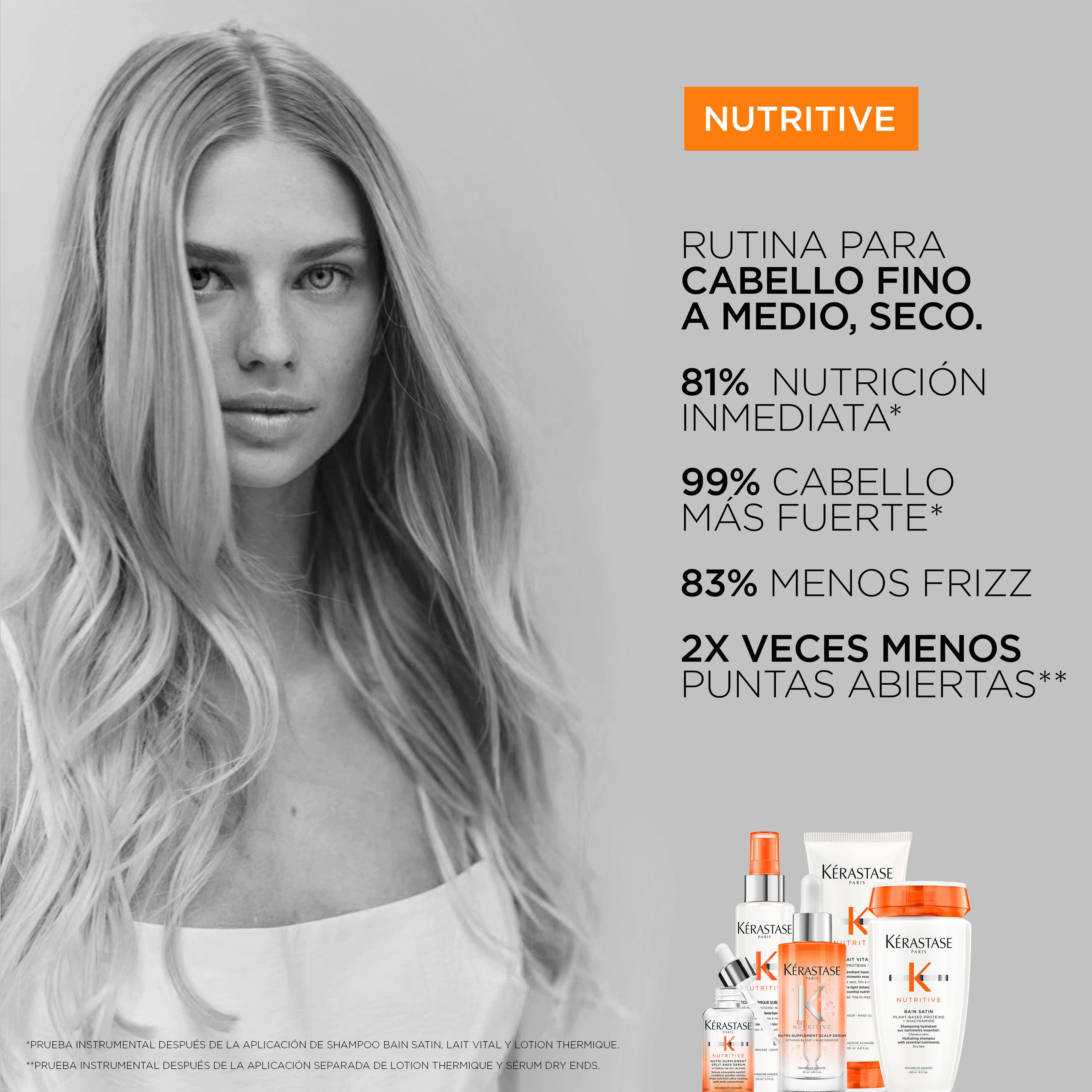 RUTINA NUTRITIVA PARA CABELLO SECO, FINO A MEDIO