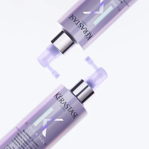 Before / After application of Bain Lumièere Blond Absolu