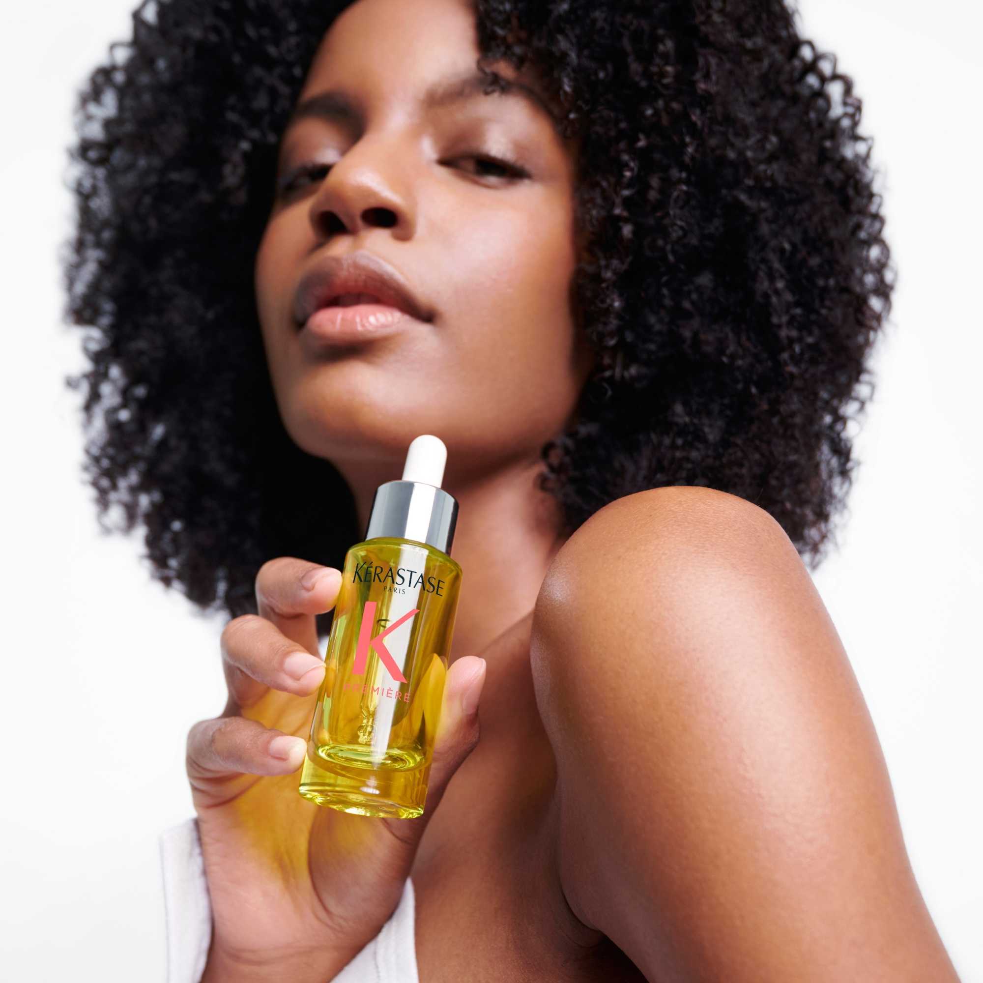 Kérastase Ebonee Davis and Première Huile Gloss for damaged hair